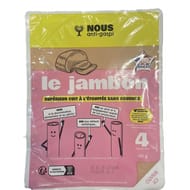 Nous anti-gaspi jambon supérieur découenné dégraissé 4 tranches 150g