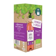 L'héritage de Carillan vin rosé i.g.p pays d'oc Grenache et Cinsault bio 2.25l