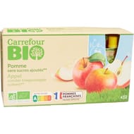 Carrefour bio pomme sans sucres ajoutés 12x90g
