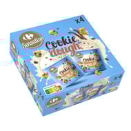 Carrefour sensation glace cookie dough 4 mini pots 288g