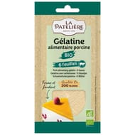 La pateliere gélatine alimentaire bio 6 feuilles -11g