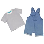 Ensemble court 2 pièces garçon DENIM BLEACH 36MOIS