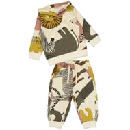 Ensemble long jogging 2 pièces garçon ECRU AOP 24MOIS