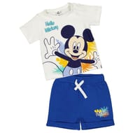 Ensemble court 2 pièces mickey garçon BLANC / MARINE MICKEY 24 MOIS