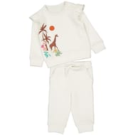 Ensemble long jogging 2 pièces fille ECRU 24MOIS