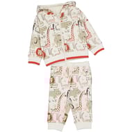 Ensemble long jogging 2 pièces garçon ECRU AOP 24MOIS