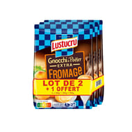 Lustucru gnocchi à poêler extra fromage 300g - lot de 2 + 1 offert