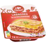 Carrefour classic lasagnes à la bolognaise 300g