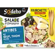 Sodebo salade antibes riz crudités thon et olives 320g