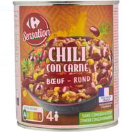 Carrefour sensation chili con carne boeuf 820g