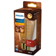 Philips LED Edison E27 25W Blanc Chaud Ambré Verre Compatible Variateur Boite de 1
