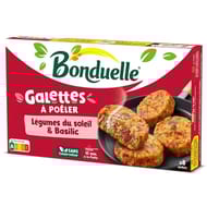 Bonduelle 8 galettes à poêler légumes du soleil & basilic 300g
