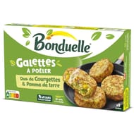 Bonduelle 8 galettes à poêler duo de courgettes & pomme de terre 300g