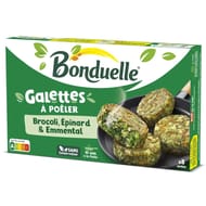 Bonduelle 8 galettes à poêler brocoli épinard & emmental 300g