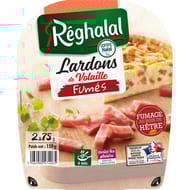 Reghalal lardons de volaille fumés 2x75g