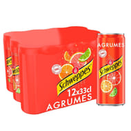 Schweppes agrumes boite slim 12x33cl