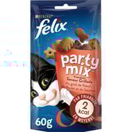 Félix party mix friandises pour chat Saveur Grillade : Boeuf, Poulet, Saumon - 60 g