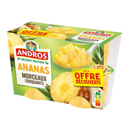Andros ananas morceaux 4x100g offre découverte