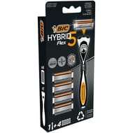Bic hybrid 5flex rasoir rechargeable pour homme manche & recharges