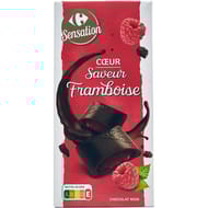 Carrefour sensation chocolat coeur saveur framboise 130g