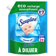 Soupline eco recharge assouplissant à diluer grand air 600ml