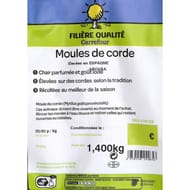 Moules de corde FILIERE QUALITE CARREFOUR la barquette de 1,4Kg