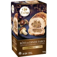 Carrefour extra rôti de dinde farci aux cèpes 700g