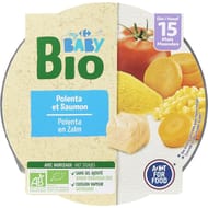 Carrefour baby bio plat bébé polenta saumon dès 15mois 250g