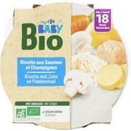Carrefour baby bio plat bébé saumon champignon dès 18mois 260g