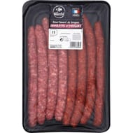 Assortiment de longues chipolatas et merguez Carrefour le marché
