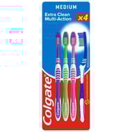 Colgate extra clean brosse à dents manuelle multiaction x4