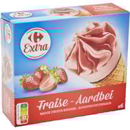 Carrefour extra 6 cônes fraise 459g