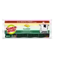 Scotch brite éponge grattante verte classic x 6+2 gratuites