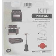 Kit gaz propane flexible 1.25m + détendeur intérieur extérieur