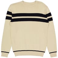 Pull col rond rayé homme BEIGE XXL
