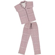 Pyjama long femme WHITE/FLOWERS RED T50/52
