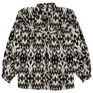 Chemise manches longues femme NOIR AOP T46