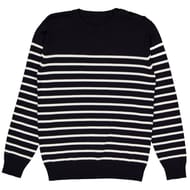 Pull col rond boutons épaule homme MARINE XXL
