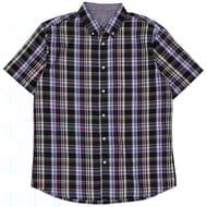 Chemise manches courtes carreaux homme NOIR XXL