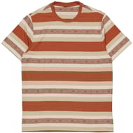 Tee-shirt manches courtes jacquard rayé homme ROUILLE XXL