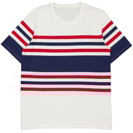 Tee-shirt manches courtes rayé homme BLANC XXL