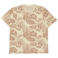 Tee-shirt manches courtes slub aop fleurs homme BEIGE M