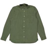 Chemise manches longues popeline lavée homme KAKI XXL