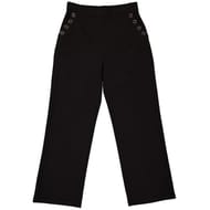 Pantalon poche boutons femme NOIR T48