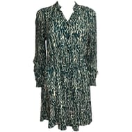 Robe manches longues femme GREEN AOP T52