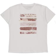 Tee shirt manches courtes BLANC/ MARRON 50\52