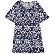 Robe manches 3/4 femme IMP. MARINE/BLANC T50