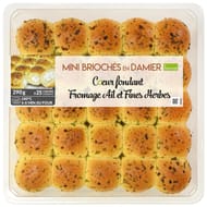 Mini brioches en damier coeur fromage ail et fines herbes- 290g
