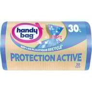 Handy bag 80% plastique recycle sacs poubelle a lien protection active 30lx20
