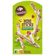 Carrefour Sensation mini stick saucisson sec aux noisettes 100g